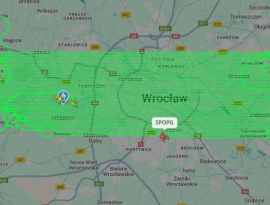 Samolot nad Wrocławiem